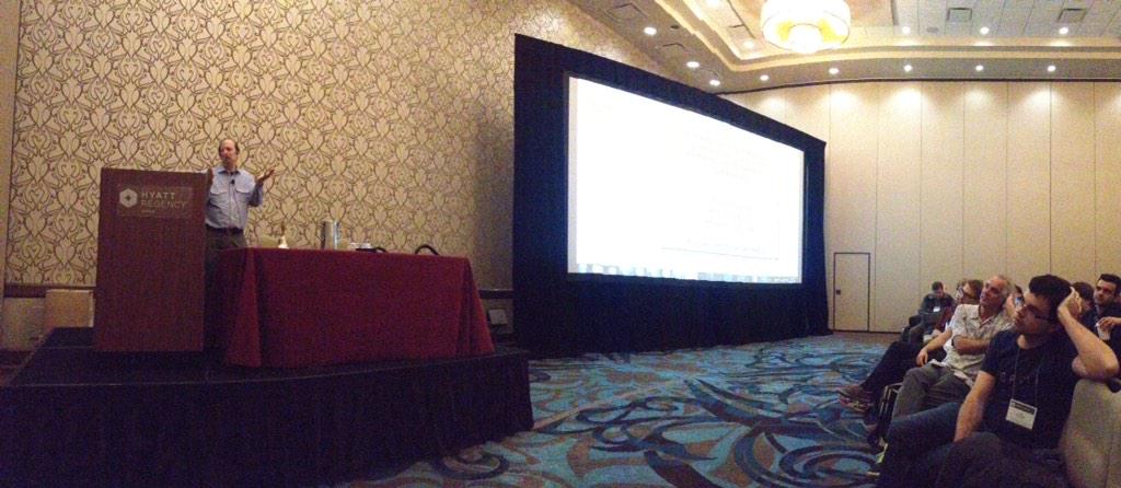 AAAIConference's tweet photo. Moshe Vardi speaking on "If Machines are Capable of Almost Any Work Humans can Do, What will Humans Do?" #AAAI15 http://t.co/KzO88dXxeV