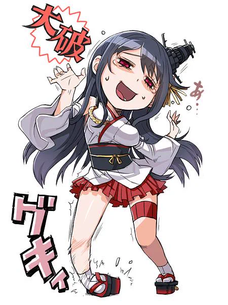 こんな深夜に扶桑ねえさまのらくがき。これ地味にすげー痛いのな。 