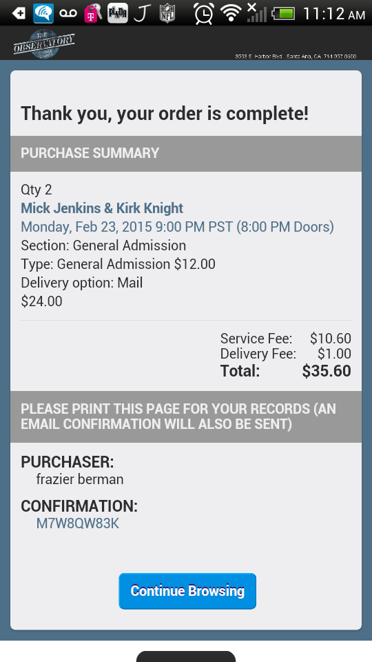 Frazier_Berman's tweet photo. @KirkKnight and Mick Jenkins in the constellation room? That's gonna be LIVE. #purchased http://t.co/fxCeZlGaZg