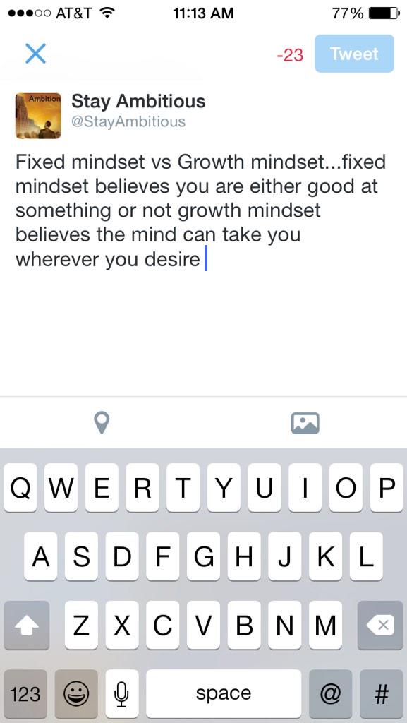 StayAmbitious's tweet photo. Fixed mindset Vs. Growth mindset http://t.co/Nf1Yu9YLsm