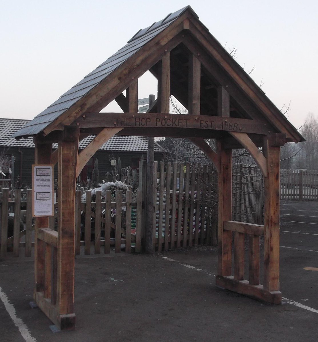 Designer_C_Ltd's tweet photo. Our Green oak entrance porch is now on display @The_Hop_Pocket like it? come and see us for more details. http://t.co/YTEeYku7Eo