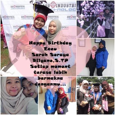 ndukreni's tweet photo. Happy 24th birthday Eceu @sarrahsoraya semoga tahun ini menjadi lebih baik dari tahun lalu...FIGHTING... http://t.co/zdF6cQtZgV