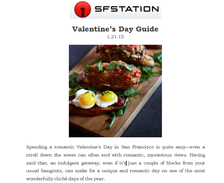 Beso_SF's tweet photo. Valentine's Day is almost here! @SFstation selects us a casual yet sexy spot to celebrate: http://t.co/hr0acdYRGI http://t.co/q9BmHtrqLE