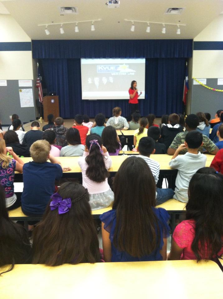 MrsNovakJones's tweet photo. KVUE Storm team here at PME for their PBL unit. 4 th grade rocks @pmeseagle #manorisd http://t.co/v8dLgkXwkc