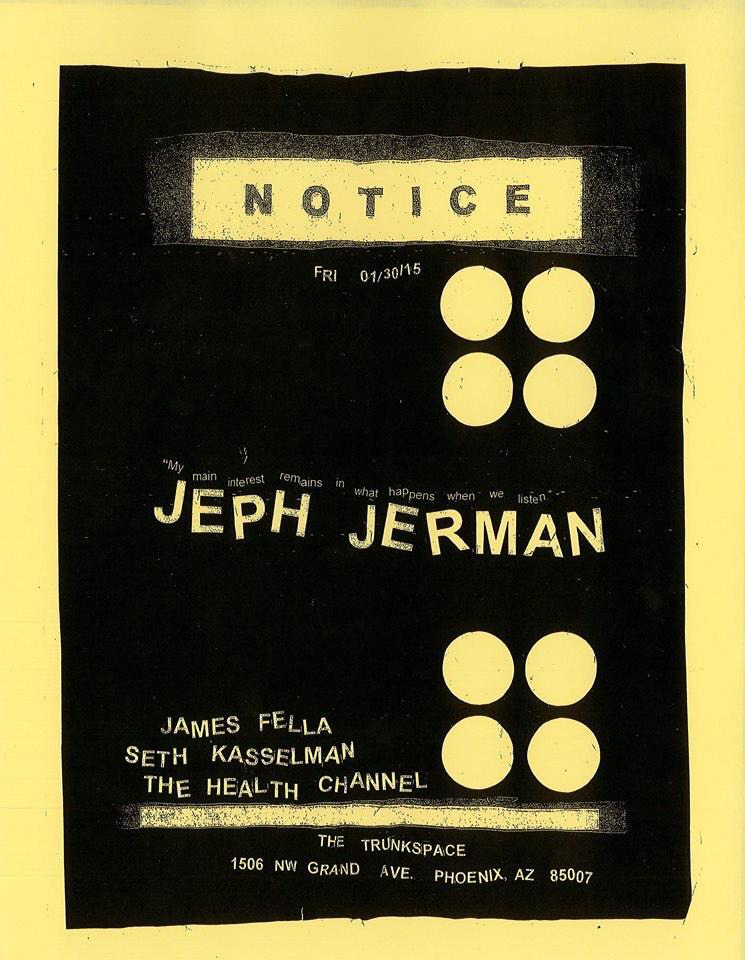This Friday at TrunkSpace #JephJerman #SethKasselman #JamesFella #theHealthChannel
