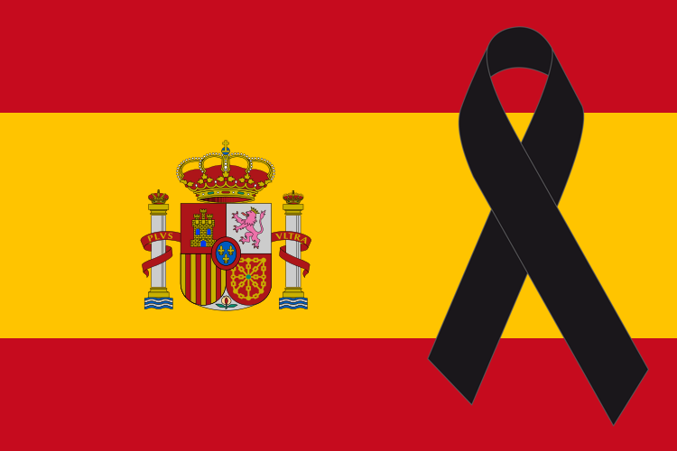 Defensa y Aviación 🇪🇸 on Twitter: "Pongo la bandera de España con lazo  negro en mi blog en memoria de los fallecidos en el accidente de Los  Llanos. DEP. http://t.co/V521799FSa"