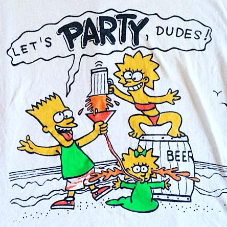 bootlegbart's tweet photo. #bootlegbart Courtesy of @_twinfreaks #partybart #90stshirt #thesimpsons #bartsimpson #partydude http://t.co/af9W3PguZM