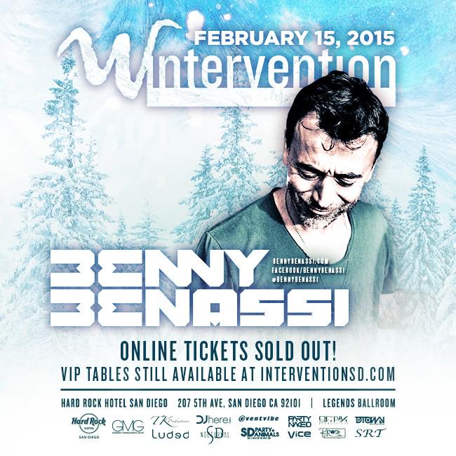 intervention_sd's tweet photo. Tickets to see #BennyBenassi at #Wintervention Feb. 15 are now #SoldOut online! #VIP tables - http://t.co/hYykkTXsCU http://t.co/WNOWCYwlZz