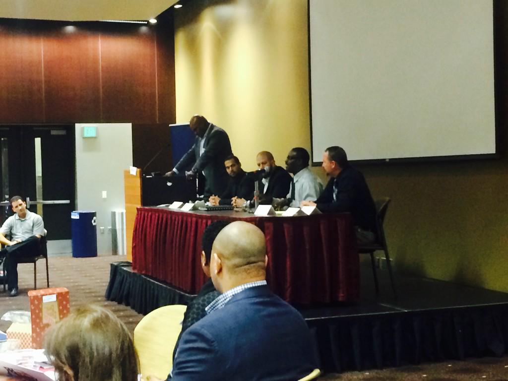 ASUFootball's tweet photo. Two members of #ASU academic success staff part of panel discussion on enhancing SA development #SBPrep http://t.co/774cWGqtk4