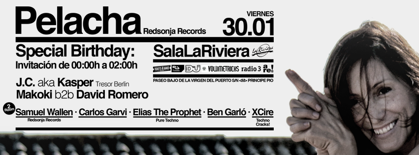 BenGarl's tweet photo. 4 días para liarla en @SalaLaRiviera #technocracks cumpleaños de @PelachaRedsonja Comenzamos la cuenta atrás #techno http://t.co/Zc9eS7BPPS