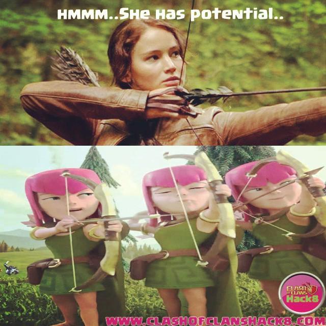 CoC_hack8's tweet image. Future Archer Queen 👸 😁 #clashofclans #archers #hungergames #clashofclanshack8