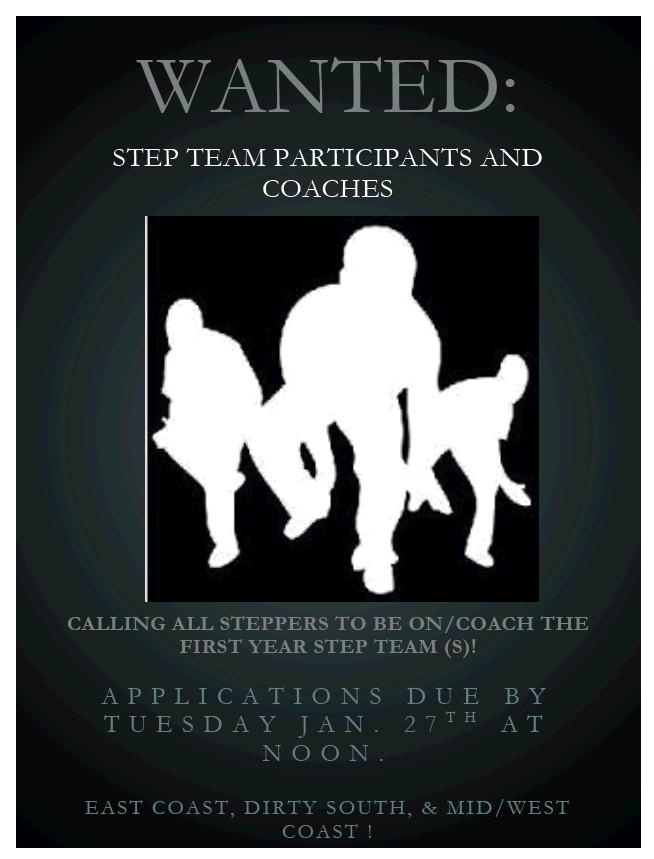 SpelmanSGA's tweet photo. Interested in step or coaching step? Applications due tomorrow at 5! http://t.co/Fg8WAChuGL