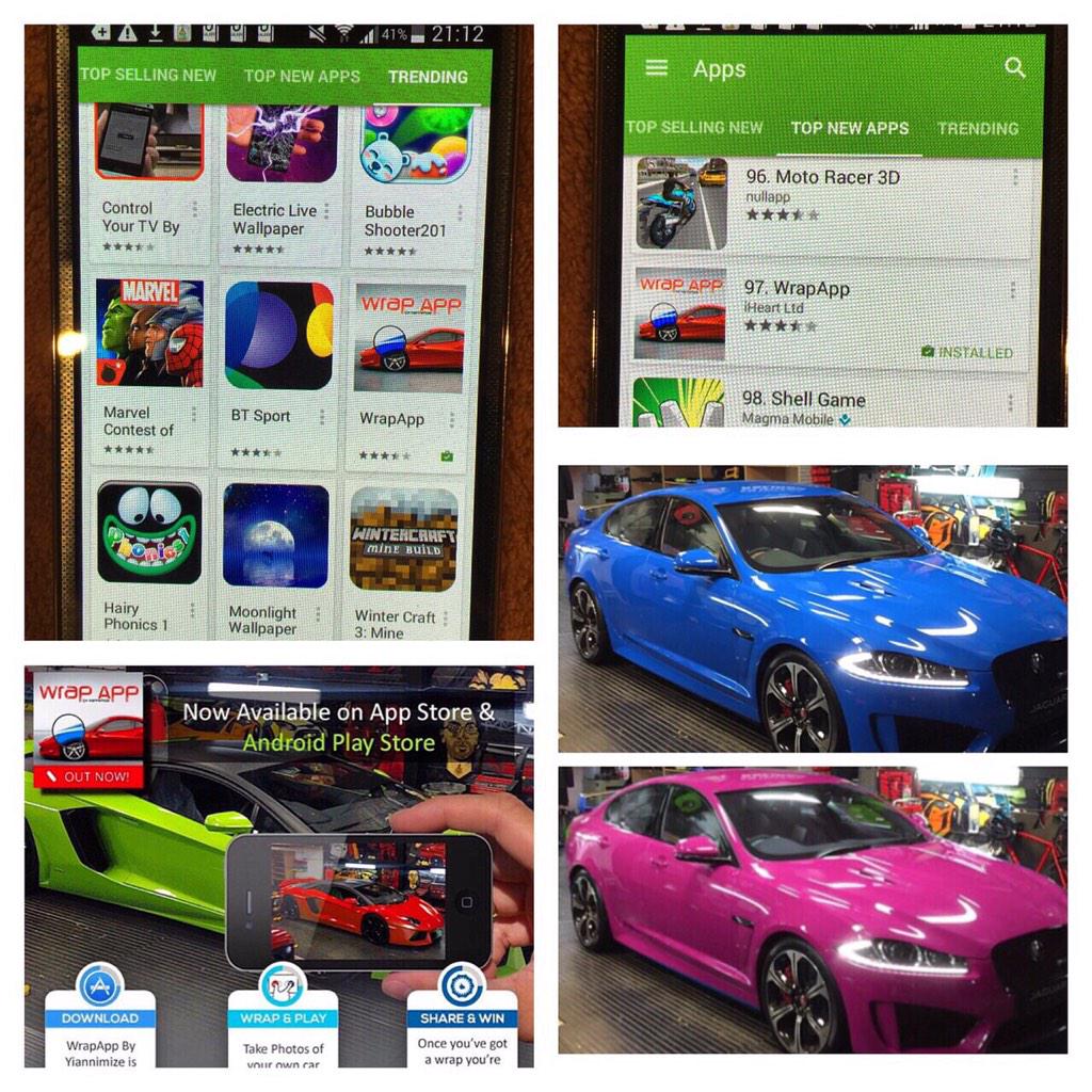yiannimize's tweet photo. The #wrapapp is now out for all android users. It's free to download.. There will be a comp to win a free wrap. http://t.co/OyXQPsSCOE