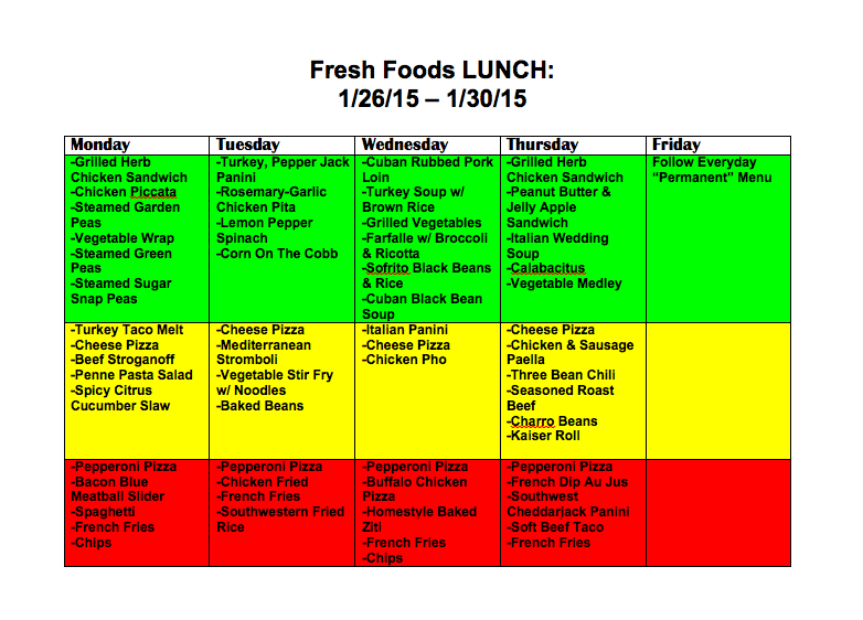 FueledToTheTop's tweet photo. Lunch 1/26/15 - 1/30/15 http://t.co/u8wMcnUyq0