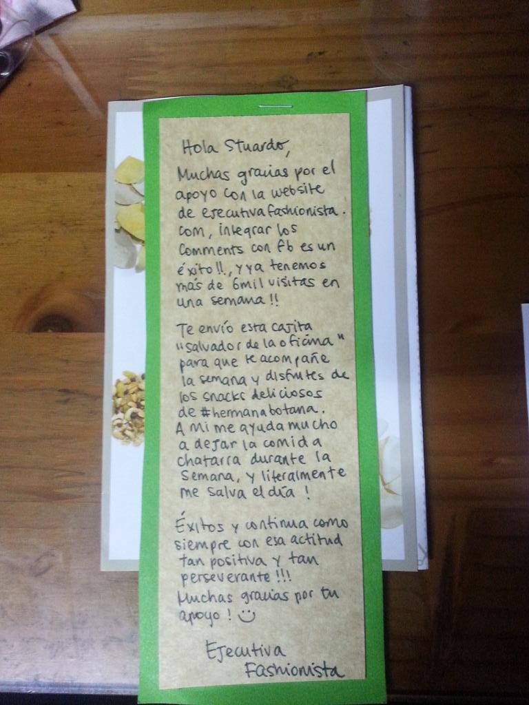 stuardo_zf's tweet photo. Cosas así levantan el ánimo en un día de mierda como el de hoy #Gracias hoy más que nunca creo en mi trabajo #FlexDev http://t.co/Ojm12Ki2KD