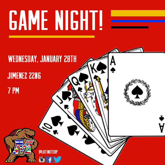 LatinxTerp's tweet photo. The games we've planned for this night....π #LSUGameNight http://t.co/U1C3X0j2Lo