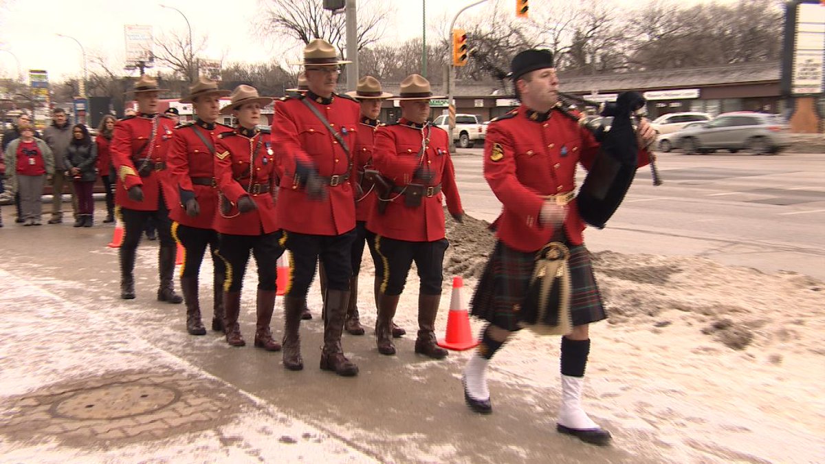 CBCManitoba's tweet photo. WATCH NEW VIDEO @rcmpmb and @wpgpolice remember fallen Mountie.
http://t.co/5HFYy77Ybz
#cbcmb @RCMPAlberta http://t.co/bRbpbjdL3s
