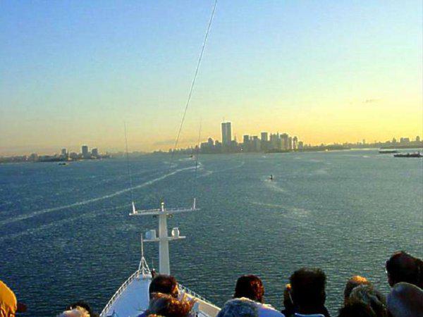 liveboatusa's tweet photo. SS Norway holds its #placeinhistory as the last #cruiseship to see the
old #WTC #OneWTC before they #leftus #forever http://t.co/aO8FaB9TeF