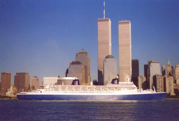 liveboatusa's tweet photo. SS Norway holds its #placeinhistory as the last #cruiseship to see the
old #WTC #OneWTC before they #leftus #forever http://t.co/aO8FaB9TeF