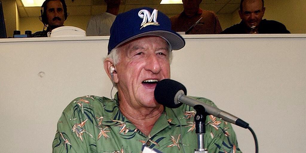 Classic!  JUUUST a bit outside. 
Happy birthday to the Hall of Fame voice of the Bob Uecker. 