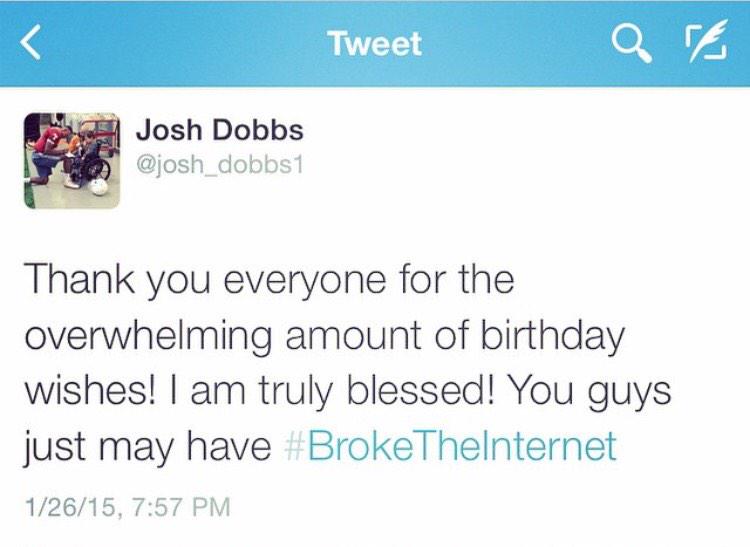 UTKprobs's tweet image. BREAK THE INTERNET
JOSH DOBBS
