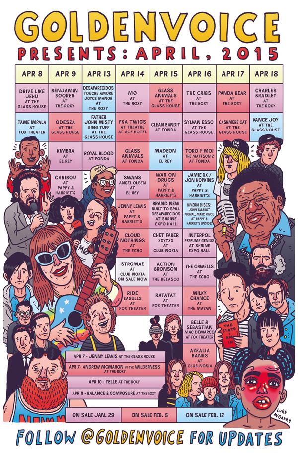 ticketgiver's tweet photo. Goldenvoice has announced a whole bevy of "Localchella" shows coming up in April! http://t.co/z6WtvTzA1V