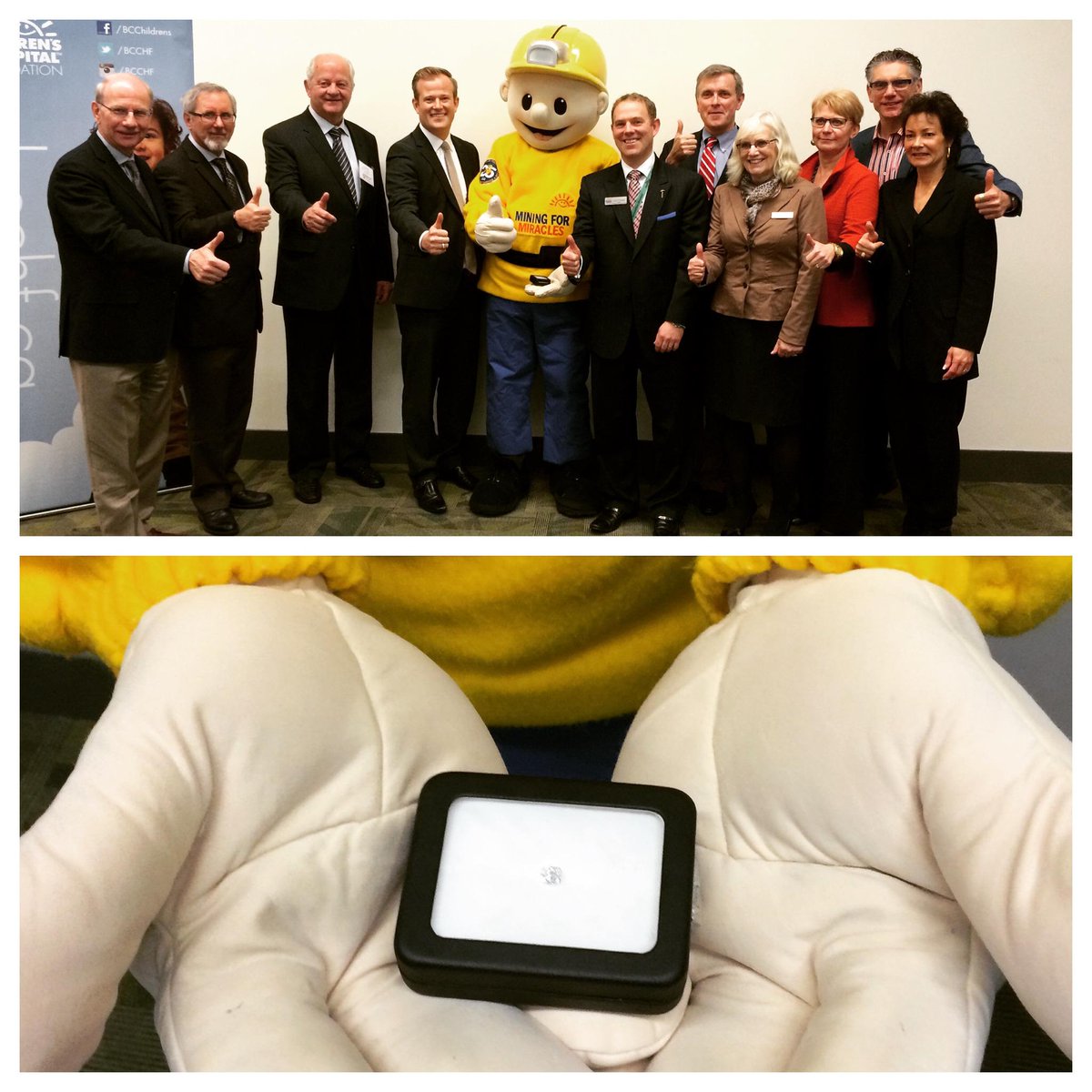 Mining4Miracles's tweet image. Today at #roundup2015, we revealed the 1.2 carat diamond generously donated by @c3_corp for our Diamond Draw