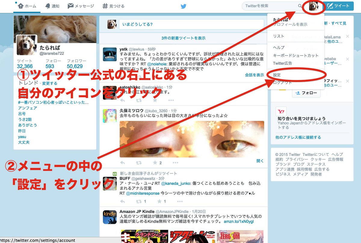 ここ最近、アカウント主が不在中に「アプリ連携」を使ってアカウントを乗っ取りスパムをツイートする業者が流行ってるようなので、「アプリ連携のチェック＆解除 の手順」を改めてツイートします。スパムを呟いている方に解除を勧める際ご利用ください。