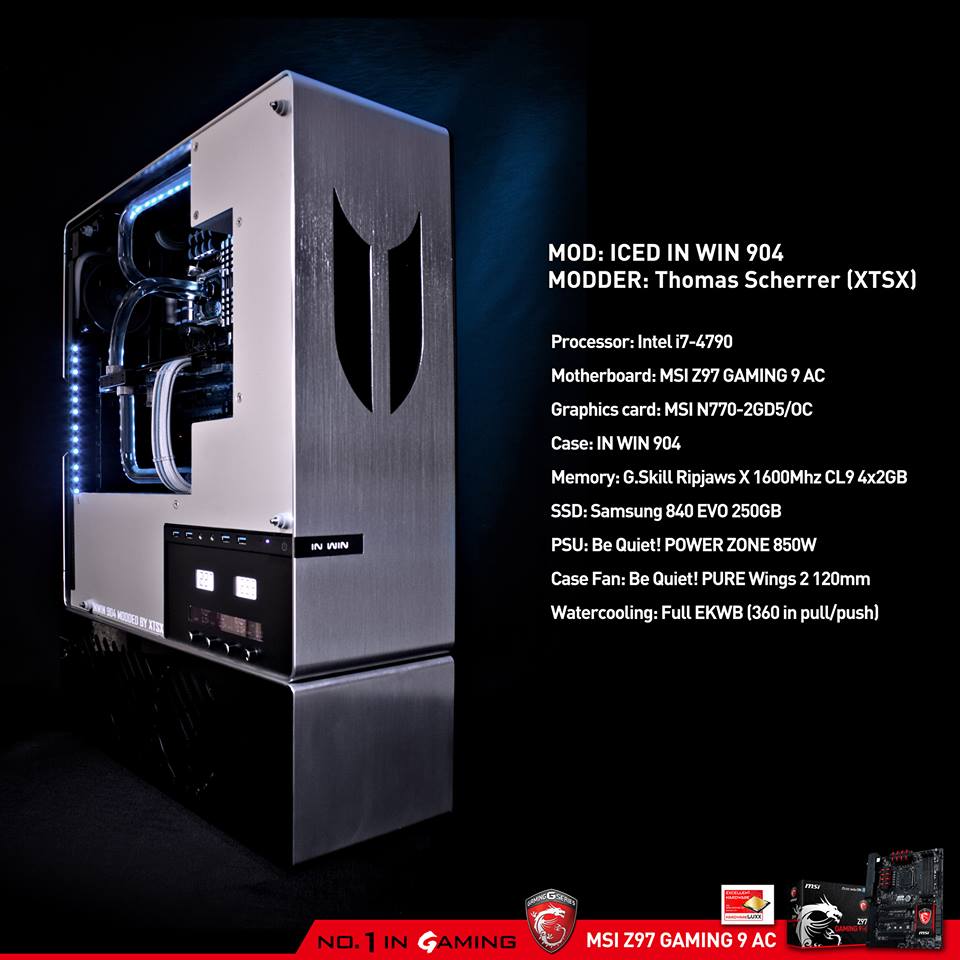 msiUSA's tweet photo. How do U guys like the #casemod by #ThomasScherrer #XTSX We think the blue looks Amazing! RT if U like the blue #MSI http://t.co/B00YVsBsQl