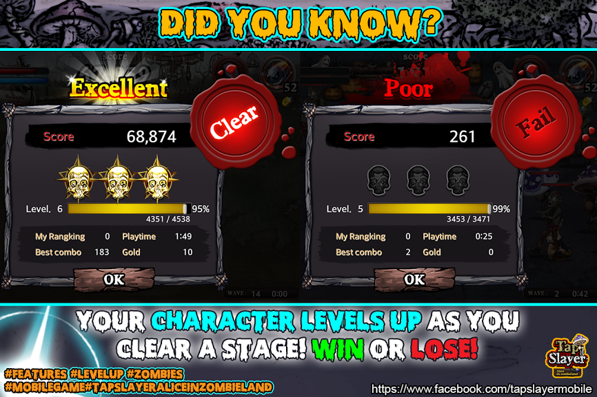 TapslayerAlice's tweet image. Worrying about your character's level in clearing stages? No need! Your character LEVELS UP, WIN or LOSE! #Tapslayer