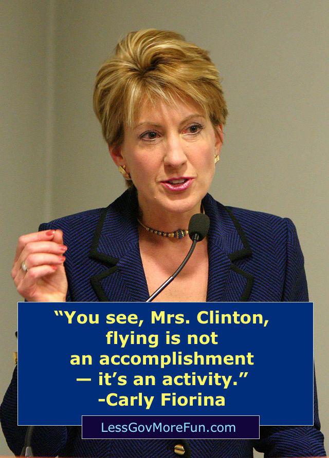 LessGovMoreFun's tweet photo. . Proven success story, Carly Fiorina, had this to say on Hillary Clinton
#VATCOT #CATCOT #IAFreedomSummit #KellyFILE http://t.co/MDWDaZQTJc