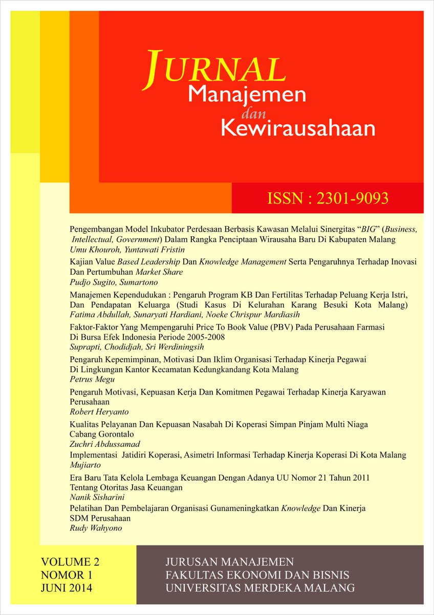 <a href="/febunmermalang/">FEB Unmer Malang</a> <a href="/febunmer/">febunmer♈MALANG</a> telah terbit Jurnal Manajemen dan Kewirausahaan edisi Juni dan Des 2014