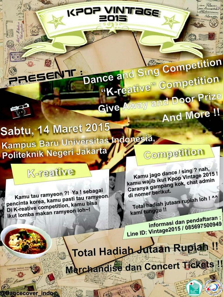 KHouseTicket's tweet photo. @Dreamlight_ofc join the biggest kpop event in campus 2015 "kpop vintage 2015" 14 maret 2015, HTM FREE ! 😁 http://t.co/5CfMB2azvC