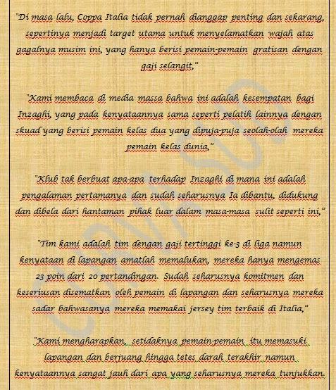 RossoneriStore's tweet photo. Surat terbuka Curva Sud, kritikan atas kebijakan transfer Galliani http://t.co/V2FV17UgpR