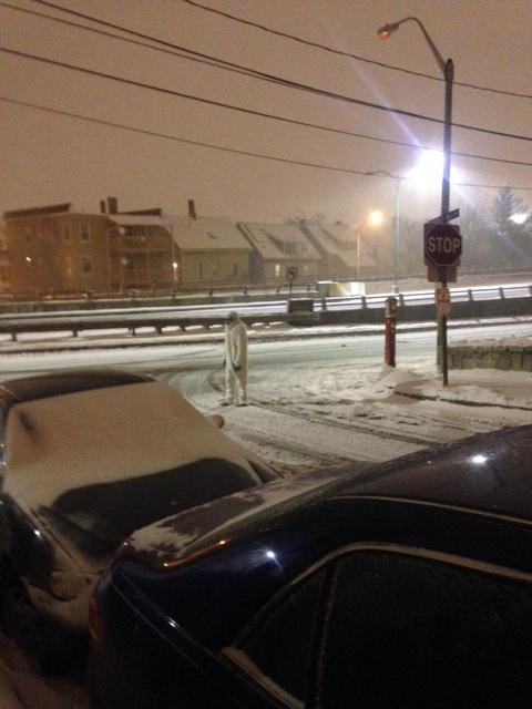 fakebrenthill's tweet image. RT @SoxOnTheBrain: RT LilyTroia: Best ever. MT BostonYeti2015: Boston Yeti trying to hail cab #Somerville #juno2...