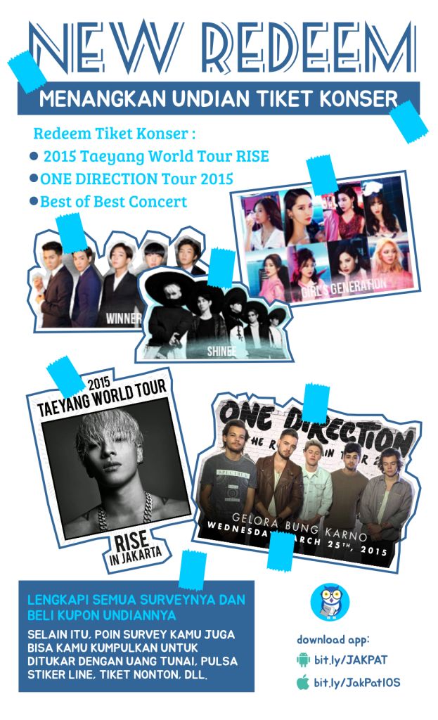 JakpatApp's tweet photo. Eh,Kita lagi bagi2 tiket Konser #TAEYANG #RISE #GRATIS lho,caranya cek Poster ya :D @kfriendsnet
@gongsinID http://t.co/WNiwUxJ9Xg