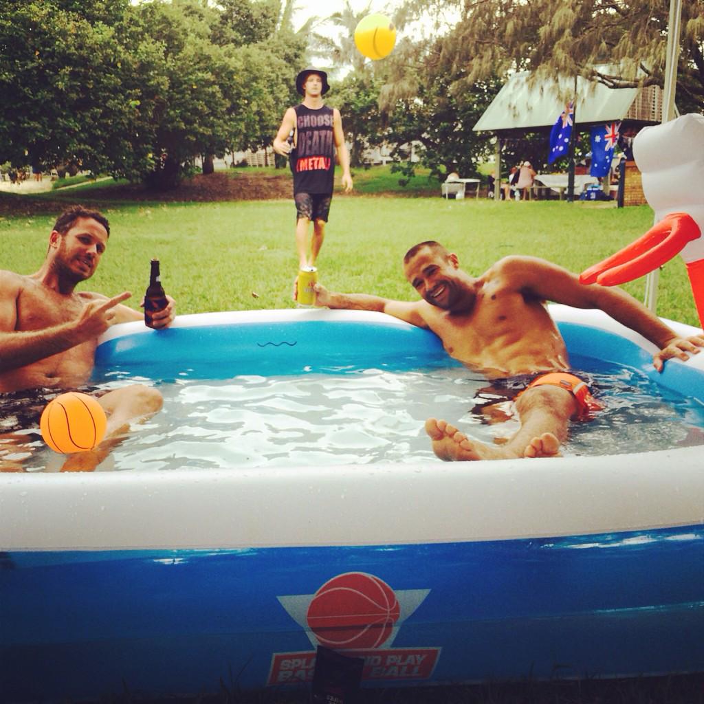 Aussie day pool bball