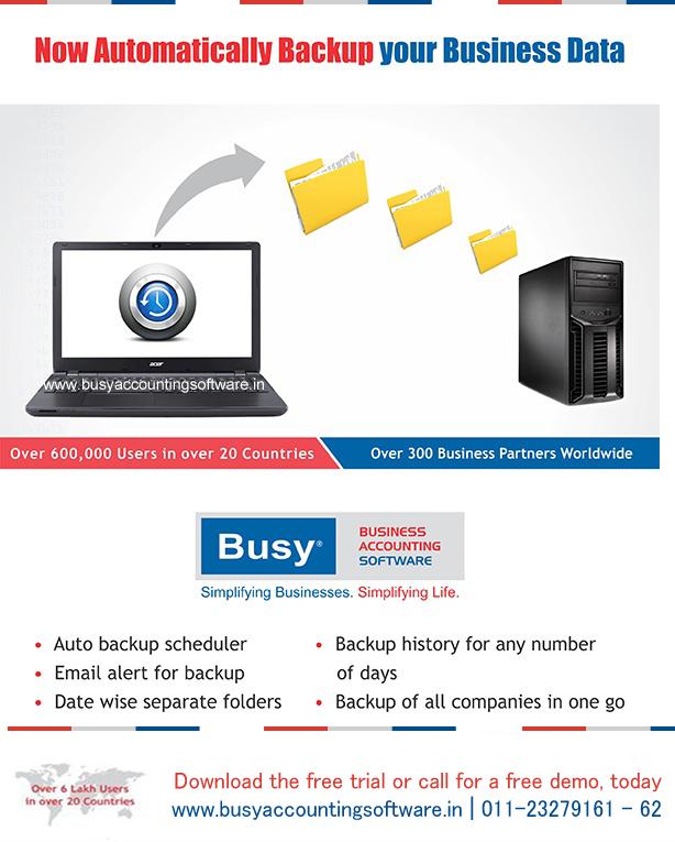 BusySoft's tweet photo. Smart &amp; Hassle-free Data Backup with BUSY!
Click Now to Download the FREE Trial: http://t.co/bmjkGfoaoE http://t.co/rHSIzLmGeT