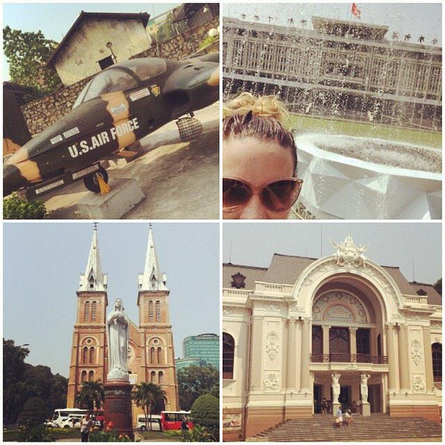 Today was busy! #Vietnam #Travel #TTOT #warremnantsmuseum #SaigonOperaHouse #notredamecathedral #KingsPalace