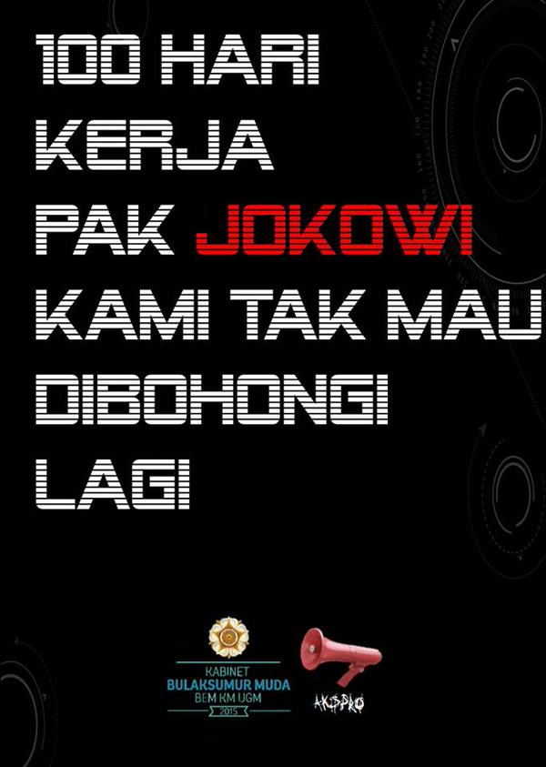 Sudah 100 hari atau baru 100 hari ataukah cuma 100 hari atau nambah lagi? #100hariJokowi