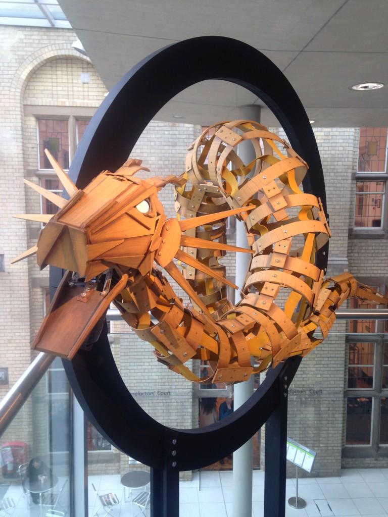 fashioneducator's tweet image. Jamie Harrison and Guy Bishop's Dragon at Nottingham Exhibition #lcfperformance
