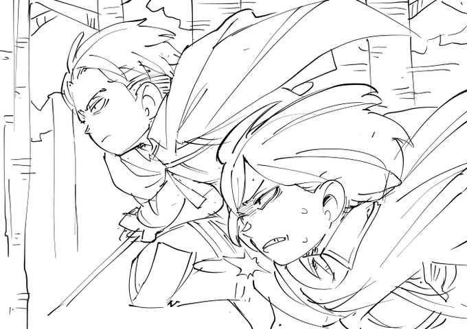 お絵かき:進撃の巨人 ミカサ リヴァイ 