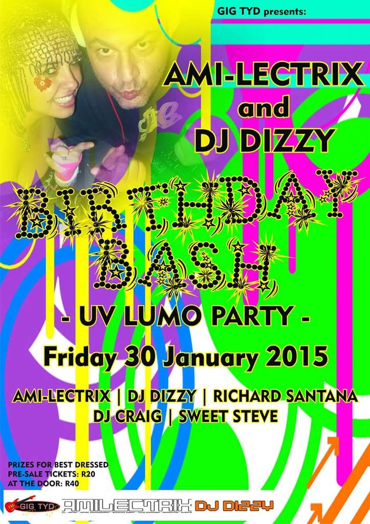 AMILECTRIX's tweet photo. 3 days to go til the DOUBLE BIRTHDAY CELEBRATIONS ★ @DJDizzySA @RSantanaDJ @GigTyd @Where2PartyJhb @Party42nite http://t.co/WIgyRj5xux