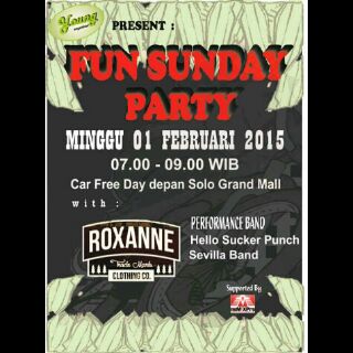 Hallo besok tgl 1 Febuari 2015 kita On the Street lagi guys, bertempat di CFD Solo depan GM, ada kaos gratis hlo,