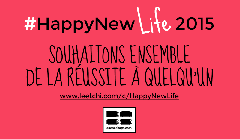 Pour ses vœux, <a href="/agenceBAGS/">agenceBAGS</a> propose #HappyNewLife, une collecte pour soutenir l'entreprenariat leetchi.com/c/happynewlife