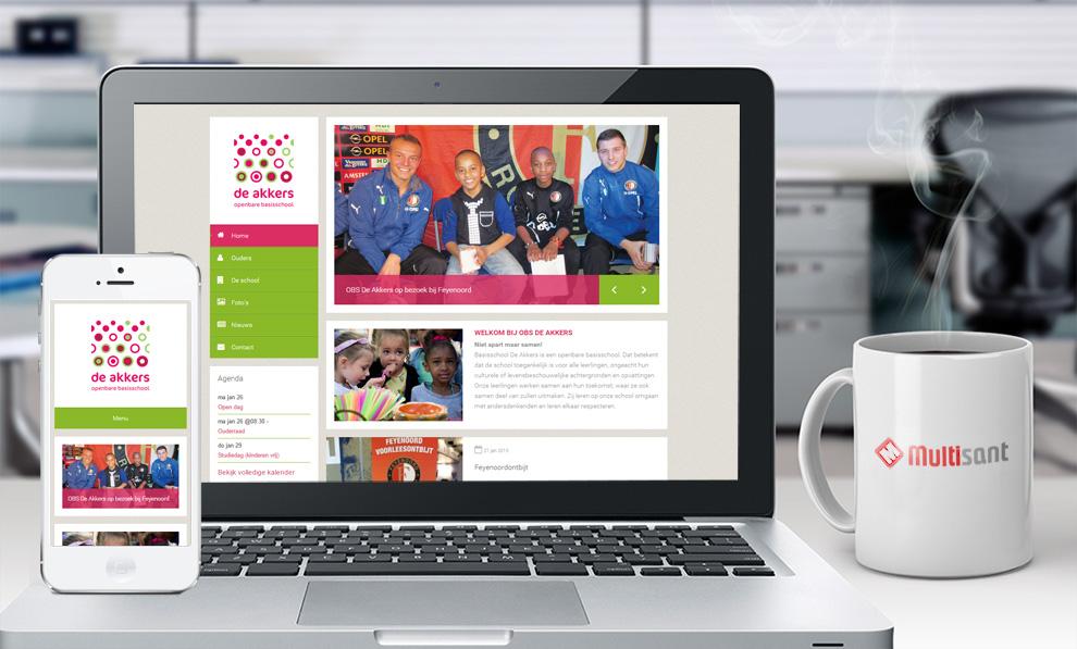 Multisant's tweet image. Nieuwe website ontwikkeld voor OBS De Akkers gelegen in Rotterdam-Vreewijk: multisant.nl/blog/129-nieuw… #internetbureau