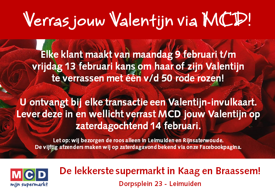 Lever jouw Valentijn-invulkaart in en wellicht verrassen wij aanstaande zaterdag jouw Valentijn!!