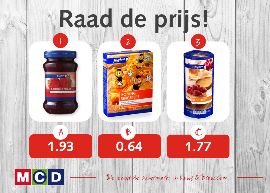 Weet jij welk artikel bij welke prijs hoort? Laat het ons weten!