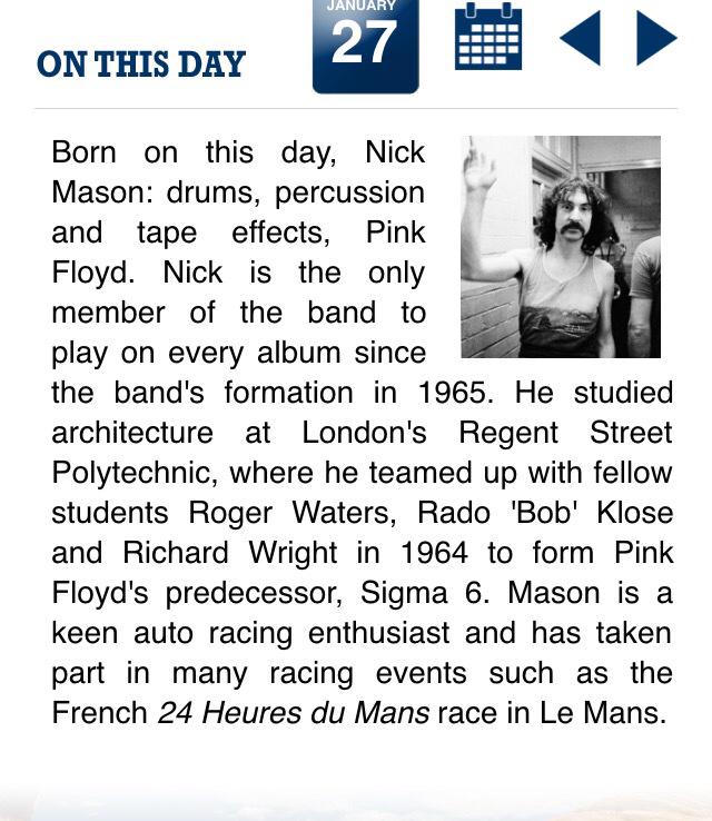 Happy birthday Nick Mason!!! 