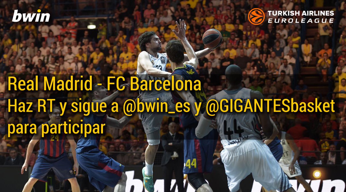 GIGANTESbasket's tweet photo. ¡Sorteamos dos entradas para el partido del @RMBaloncesto y el @FCBbasket del 5 de febrero! http://t.co/YMiZQErn4U